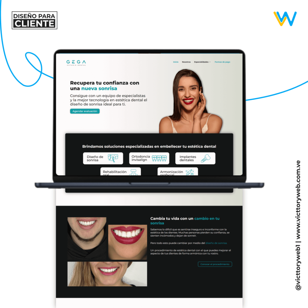 diseño sitio web gega estudio dental